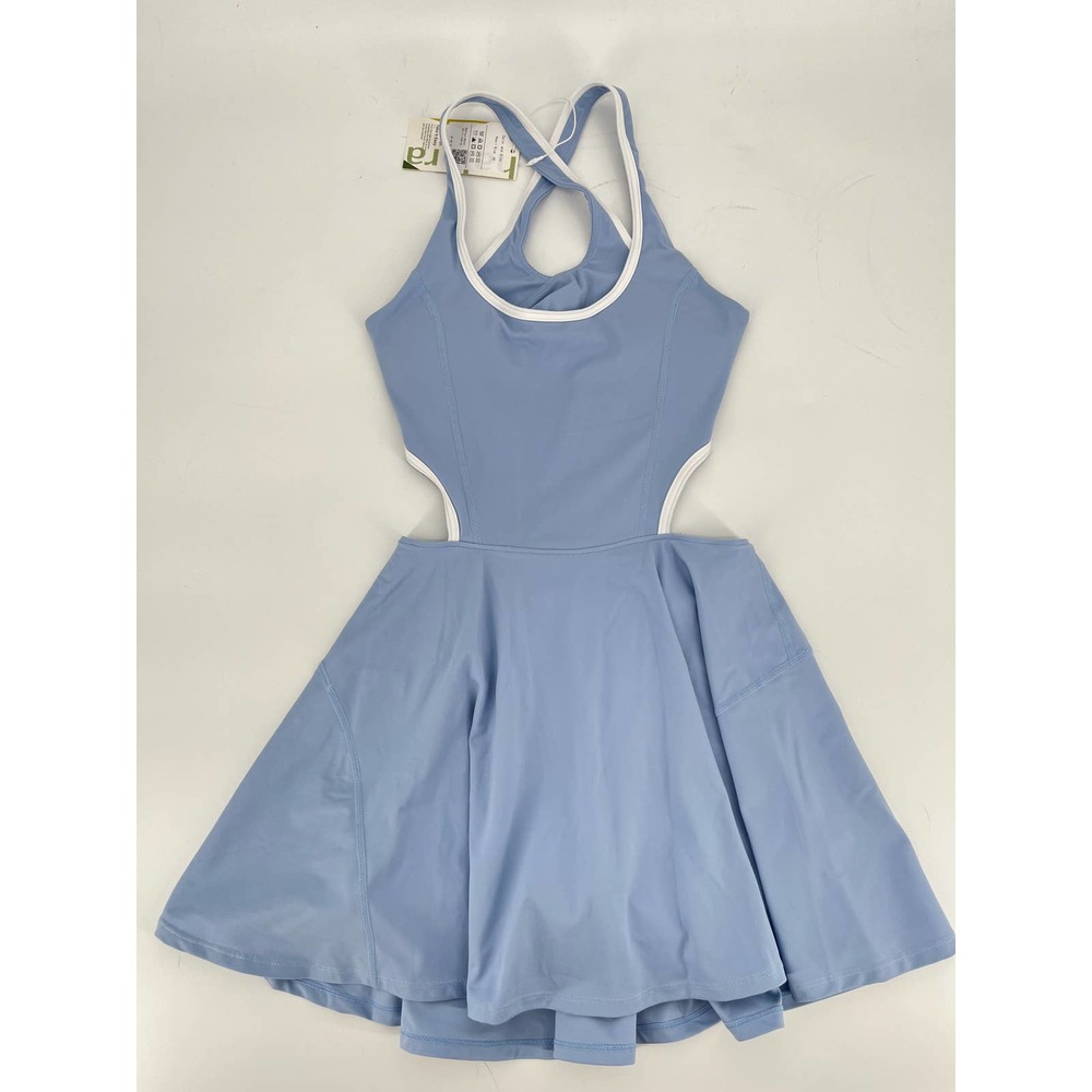 NWT Halara Showstopper Everyday Cloudful Air 2-in-1 Activity Dress Sz XS Blue